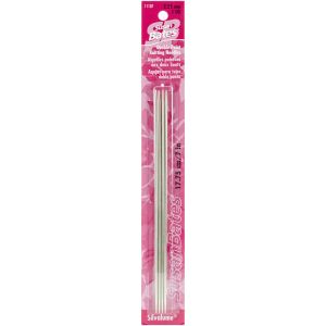 Silvalume Double Point Knitting Needles 7 4/Pkg-Size 1/2.25mm (Pack of 6)