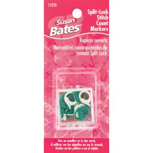 Susan Bates Split Lock Stitch Markers-2 Sizes 15/Pkg (Pack of 6)