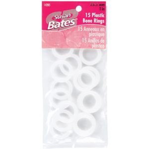 Susan Bates Plastic Bone Rings-1 15/Pkg (Pack of 6)