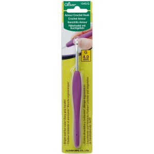 Clover Amour Crochet Hook-Size G6/4mm (Pack of 3)