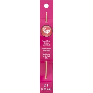 Boye Aluminum Crochet Hook 6-Size B1/2.25mm (Pack of 3)