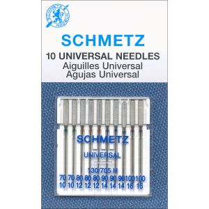 Schmetz Universal Machine Needles-Size 70/80/90/100 10/Pkg (Pack of 10)