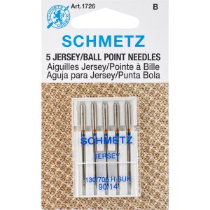 Schmetz Ball Point Jersey Machine Needles-Size 14/90 5/Pkg (Pack of 10)