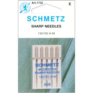 Schmetz Microtex Sharp Machine Needles-Size 8/60 5/Pkg (Pack of 10)