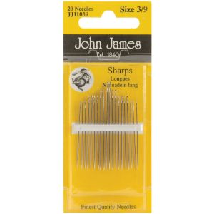 John James Sharps Hand Needles-Size 3/9 20/Pkg (Pack of 12)