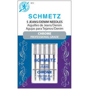 Schmetz Chrome Jean & Denim Machine Needles-Size 100/16 5/Pkg (Pack of 10)