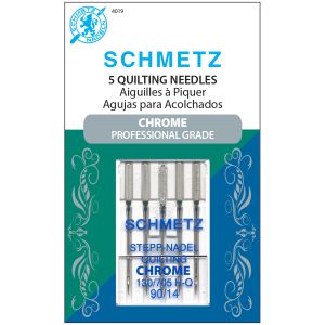 Schmetz Chrome Quilt Machine Needles-Size 90/14 5/Pkg (Pack of 10)