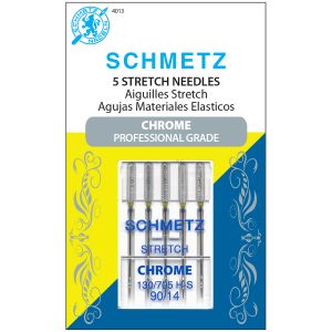 Schmetz Chrome Stretch Machine Needles-Size 90/14 5/Pkg (Pack of 10)
