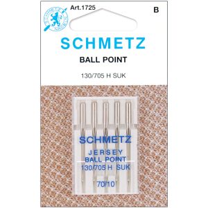 Schmetz Ball Point Jersey Machine Needles-Size 10/70 5/Pkg (Pack of 10)