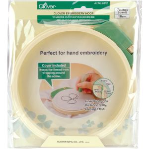 Clover Plastic Embroidery Stitching Hoop 7 (Pack of 1)