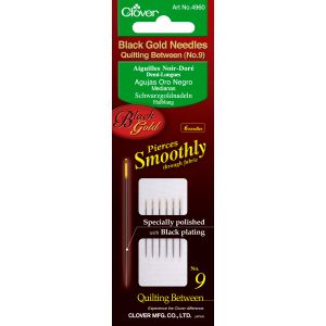 Clover Black Gold Quilting Betweens Needles-Size 9 6/Pkg (Pack of 3)