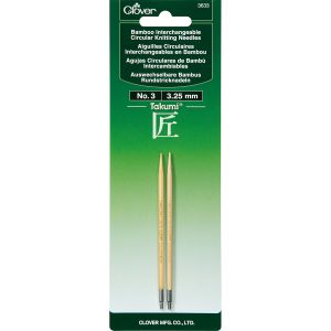 Takumi Bamboo Interchangeable Circular Knitting Needles-Size 3/3.25mm(Pack of 3)