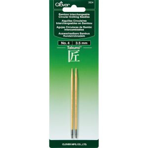 Takumi Bamboo Interchangeable Circular Knitting Needles-Size 4/3.5mm (Pack of 3)