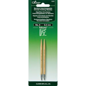 Takumi Bamboo Interchangeable Circular Knitting Needles-Size 8/5mm (Pack of 3)
