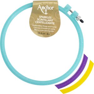 Plastic Embroidery Hoop Assorted Colors-6 Diameter Blue, Purple Or Yellow ,6 Pk