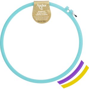  Plastic Embroidery Hoop Assorted Colors-10 Diameter Blue, Purple Or Yellow,6Pk