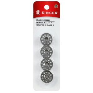 Singer Metal Class 15 Bobbins-4/Pkg (Pack of 6)