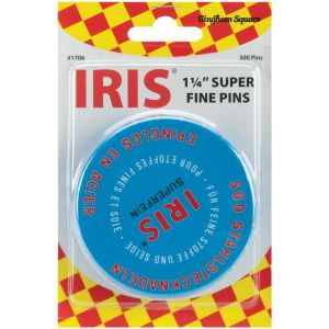 Iris Swiss Super Fine Pins-Size 20 500/Pkg (Pack of 1)