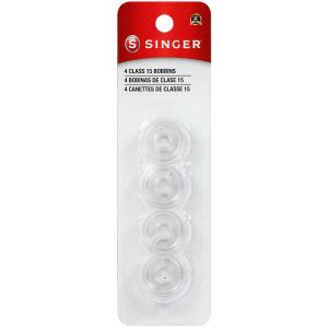 Singer Plastic Class 15 Bobbins-4/Pkg (Pack of 12)
