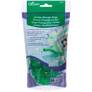 Clover Jumbo Wonder Clips-24/Pkg (Pack of 1)