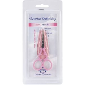 Tool Tron Victorian Scissors 3.5-Pink W/Leather Sheath (Pack of 3)