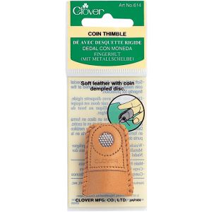 Clover Leather Coin Thimble- (Pack of 3)
