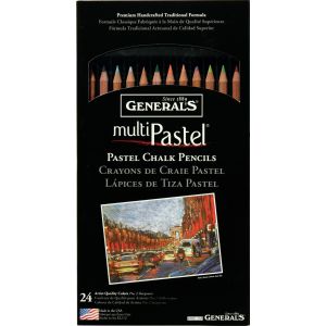 General\'s MultiPastel Chalk Pencils 24/Pkg-Assorted Colors (Pack of 1)