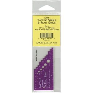 Lacis Tatting Needle & Picot Gauge-Violet (Pack OF 5)