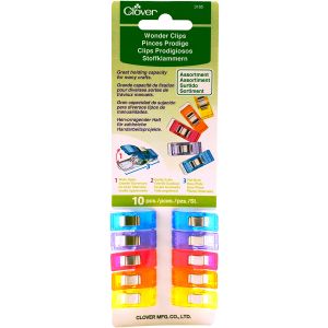 Clover Wonder Clips-Assorted Colors 10/Pkg (Pack of 3)