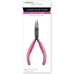 Curved Nose Pliers W/Soft Grip Handle-4.75 (Pack of 3)