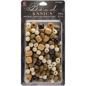 Cousin Jewelry Basics Wood Beads 3.7oz-#2 (Pack of 3)
