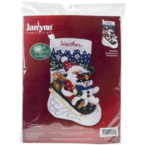 Janlynn Felt Stocking Applique Kit 16.5 Long-Christmas Fun (Pack of 1)