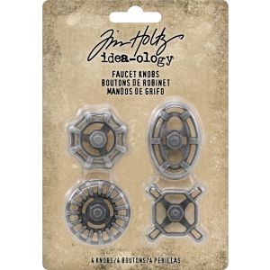 Idea-Ology Metal Faucet Knobs 4/Pkg- (Pack of 2)