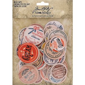Idea-Ology Chipboard Milk Caps 50/Pkg-Assorted Sizes (Pack of 2)