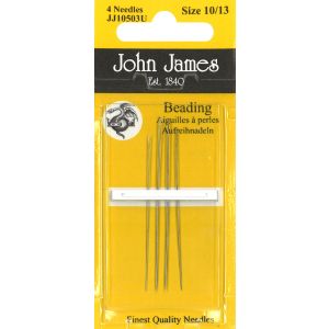 John James Beading Hand Needles-Assorted Sizes 10/13 4/Pkg (Pack of 12)