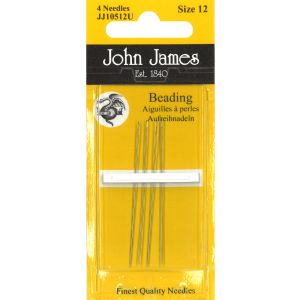 John James Beading Hand Needles-Size 12 4/Pkg (Pack of 12)