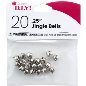 Jingle Bells .25 20/Pkg-Silver (Pack of 6)
