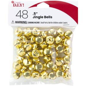 Jingle Bells .5 48/Pkg-Gold (Pack of 3)