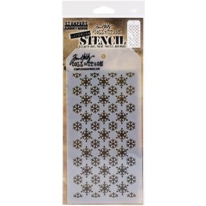 Tim Holtz Layered Stencil 4.125X8.5-Flurries (Pack of 3)