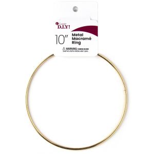Metal Macrame Ring 10-Gold (Pack of 3)