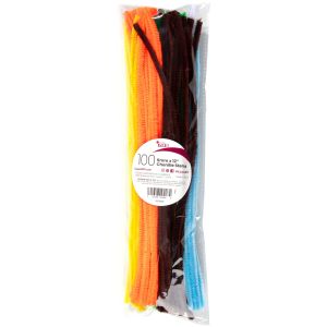 Chenille Stems 6mmx12 100/Pkg-Multi (Pack of 3)