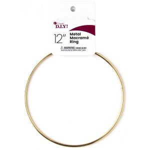 Metal Macrame Ring 12-Gold (Pack of 3)