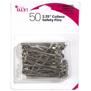 Coiless Safety Pins-Nickel (Pack of 3)