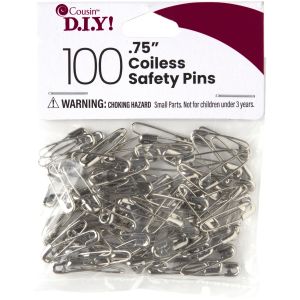 Coiless Safety Pins-Nickel (Pack of 3)