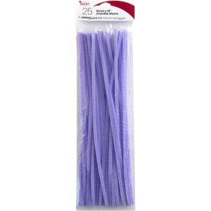 Chenille Stems 6mmx12 25/Pkg-Lavender (Pack of 6)