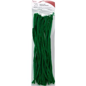 Chenille Stems 6mmx12 25/Pkg-Moss Green (Pack of 6)