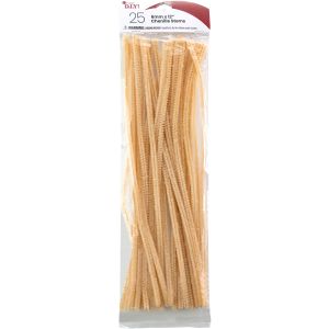 Chenille Stems 6mmx12 25/Pkg-Beige (Pack of 6)