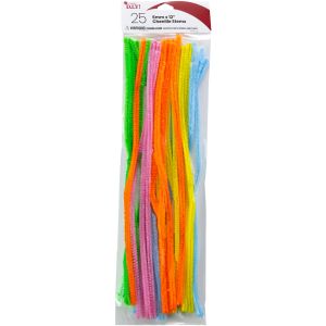 Chenille Stems 6mmx12 25/Pkg-Multi-Colored (Pack of 6)
