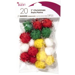 Pom-Poms 1 20/Pkg-Christmas Darks (Pack of 3)