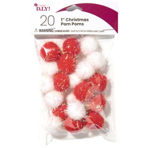 Pom-Poms 1 20/Pkg-Christmas Lights (Pack of 3)